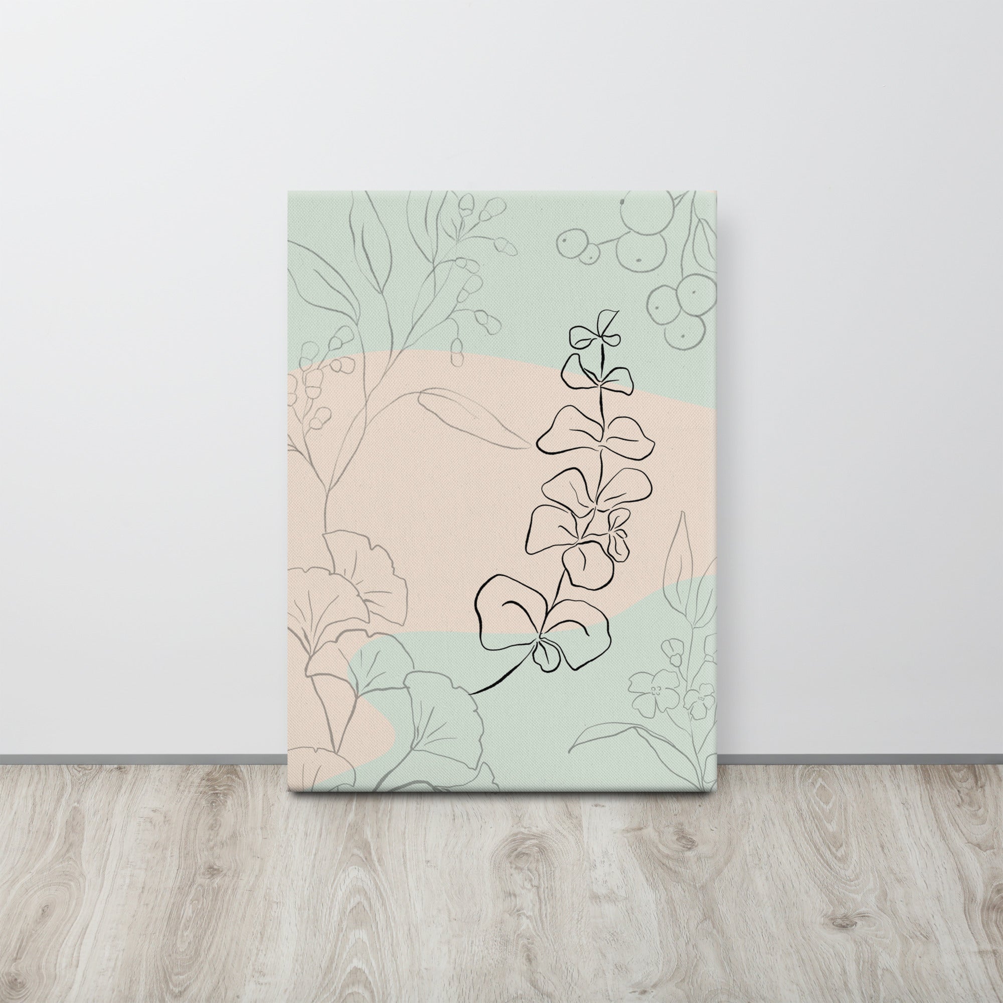 Boho Plant Outlines - Thin Canvas Print